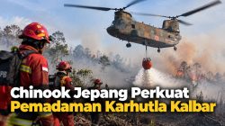 Chinook Jepang Perkuat Pemadaman Karhutla Kalbar